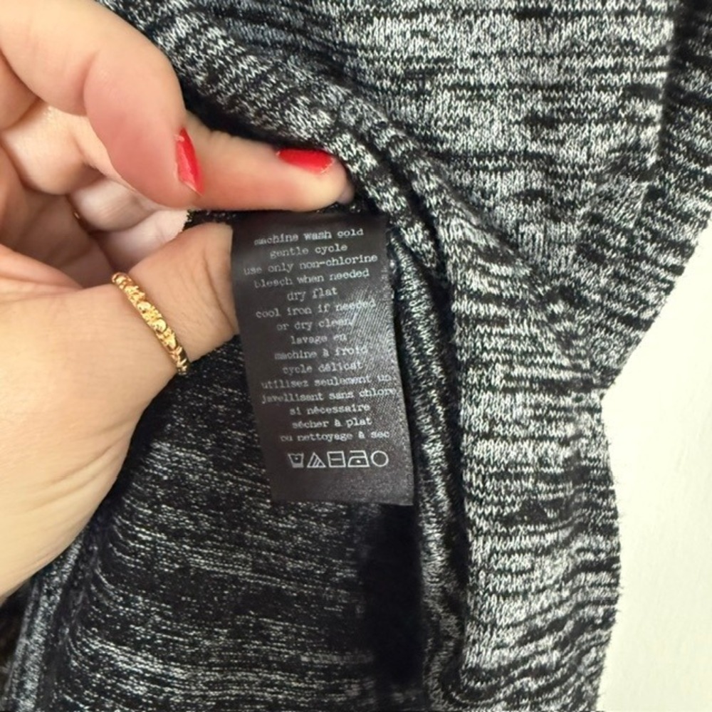 rag & bone Black Heather Twist Back Tank Top Small | Scoop Neck Sleeveless $115 - Picture 6 of 10